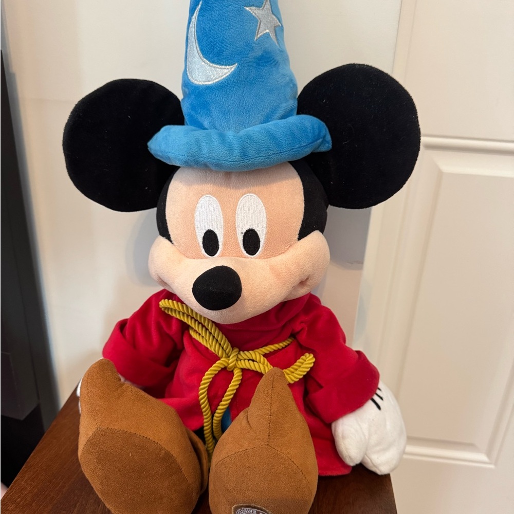 Disney Sorcerer Mickey Plush with Red Robe and Blue Hat